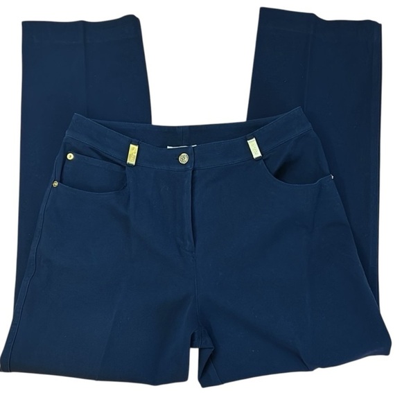 St. John Sport Classic Navy Blue Straight Leg Classic Pant, Womens size 4 - Picture 8 of 8